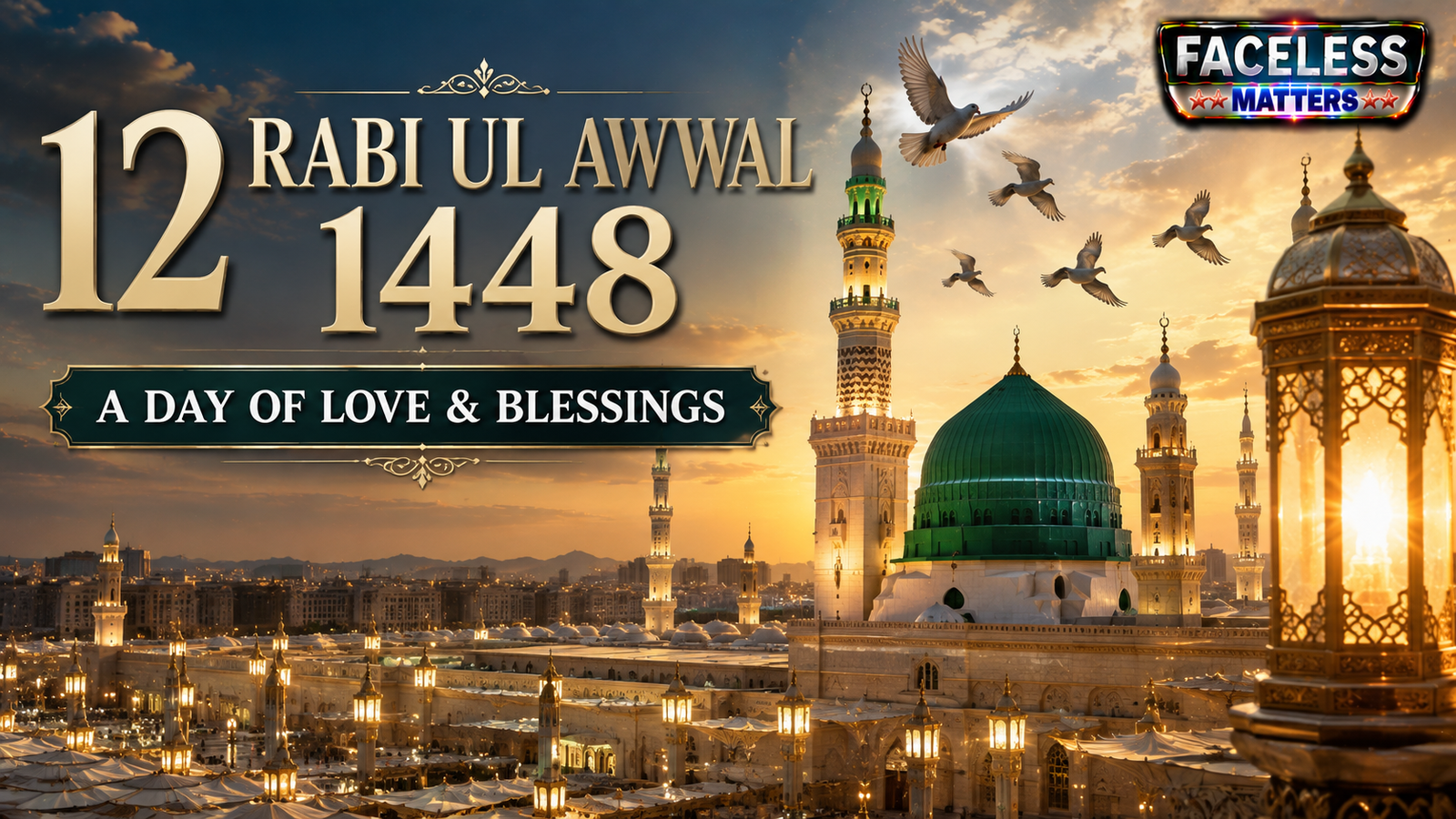 12 Rabi ul Awwal 1448 Al Masjid an Nabawi Green Dome