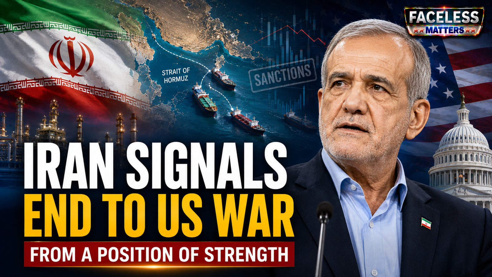 Iran US War 2026 as Pezeshkian signals a possible path toward ending the conflict