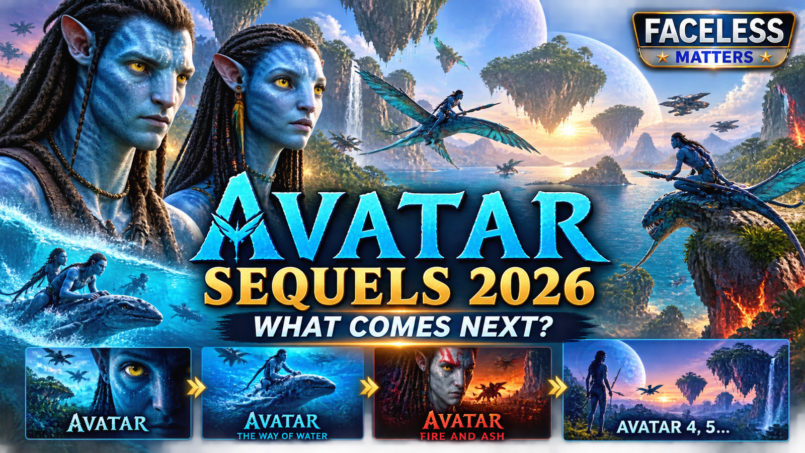 Avatar sequels 2026 James Cameron Pandora Fire and Ash