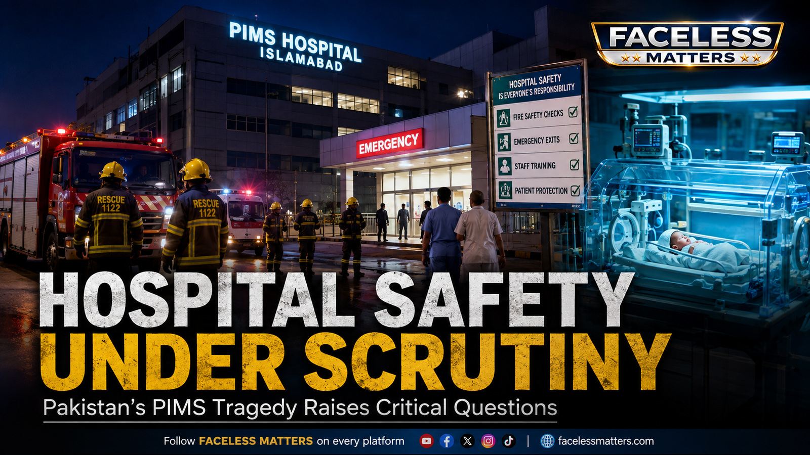 Pakistan hospital fire safety concerns after PIMS newborn nursery tragedy in Islamabad