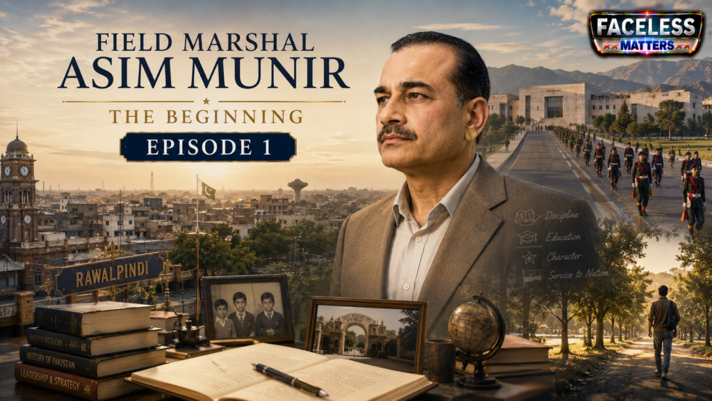 Field Marshal Asim Munir Episode 1 hero image representing his early life and formative years in Rawalpindi