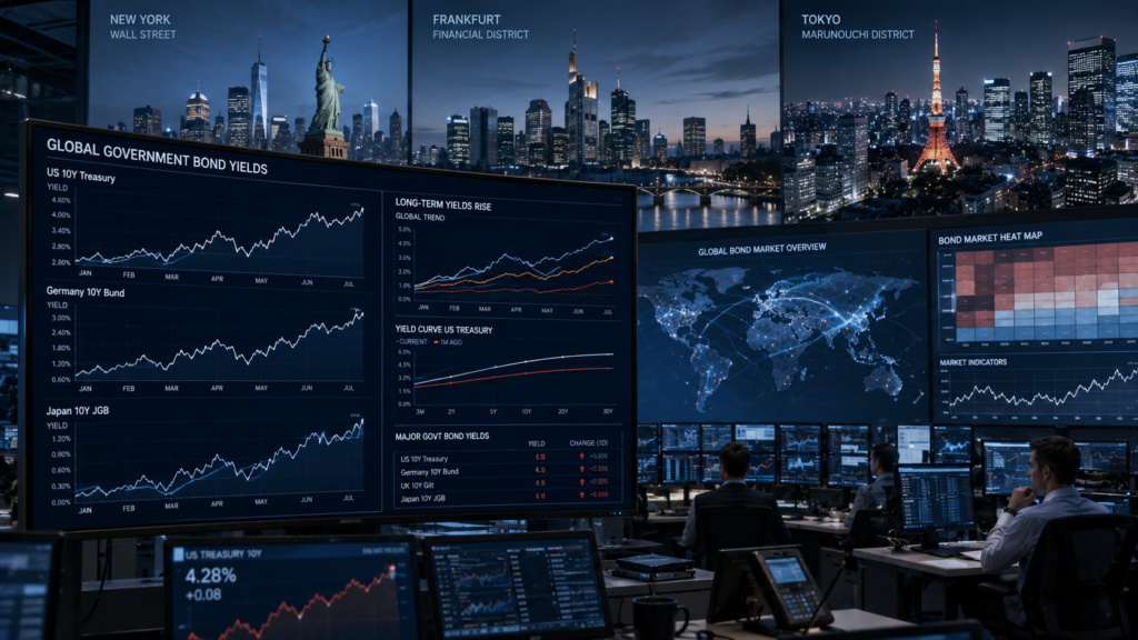 Global bond market selloff and rising borrowing costs in 2026
