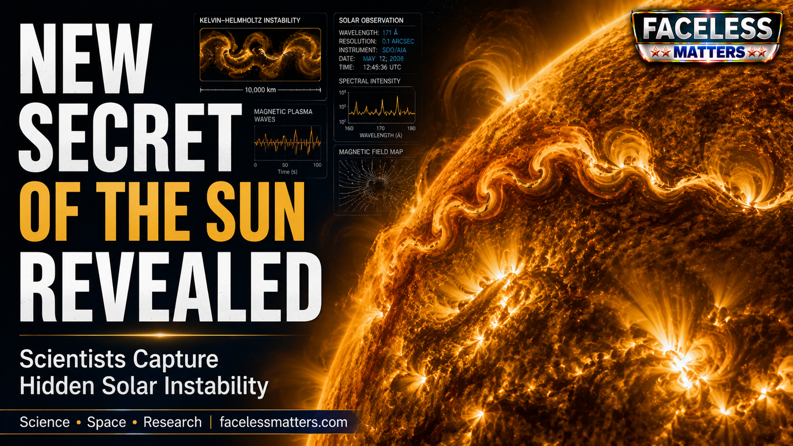 High resolution view of solar plasma showing Kelvin-Helmholtz instability on the Sun