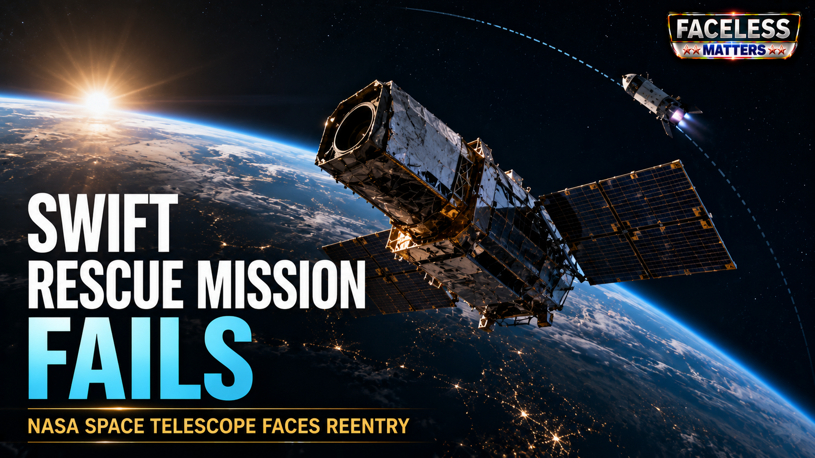 NASA Swift space telescope during the failed 2026 rescue mission