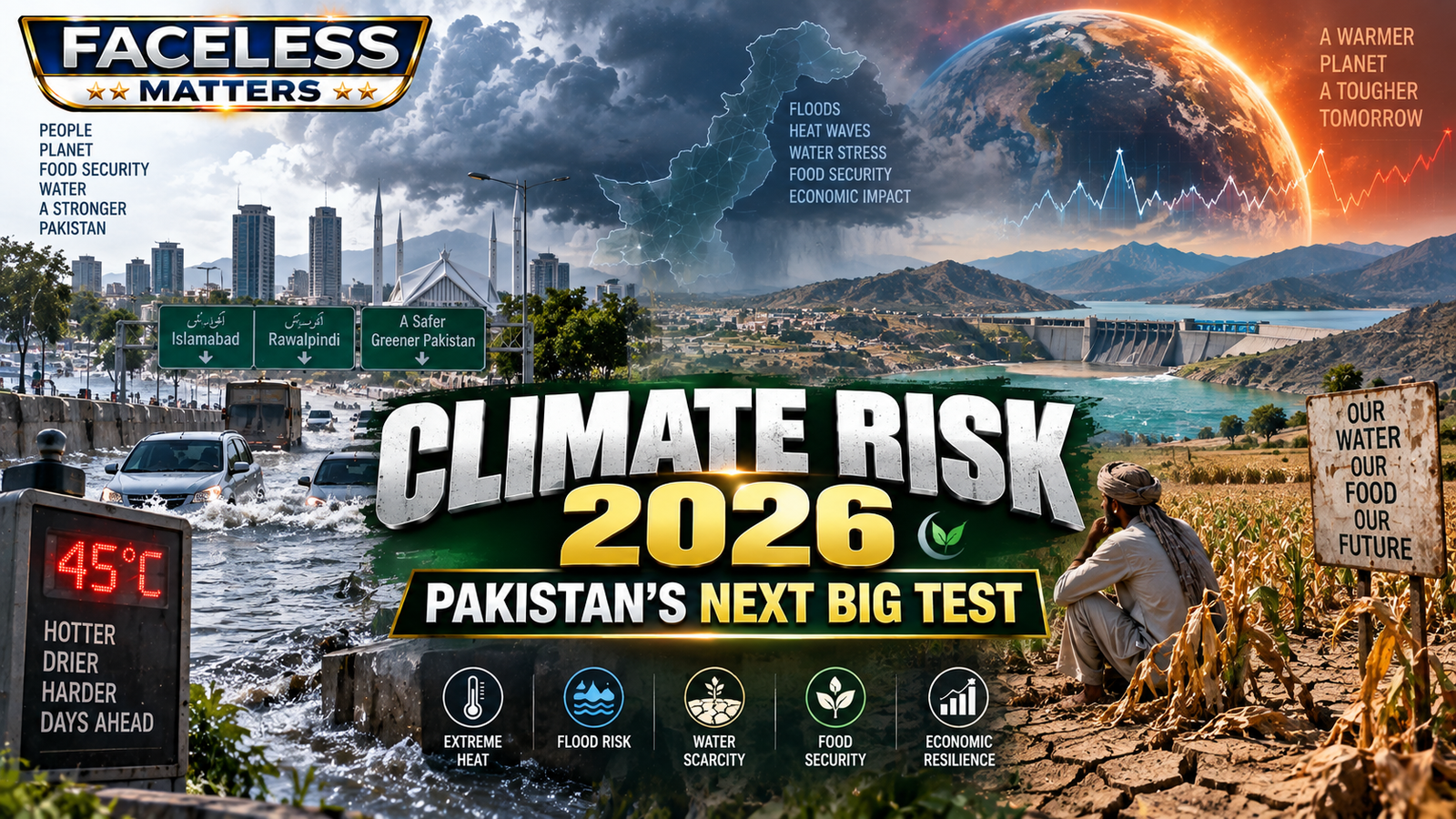 Pakistan Climate Risk 2026 extreme heat floods water stress and environmental pressure