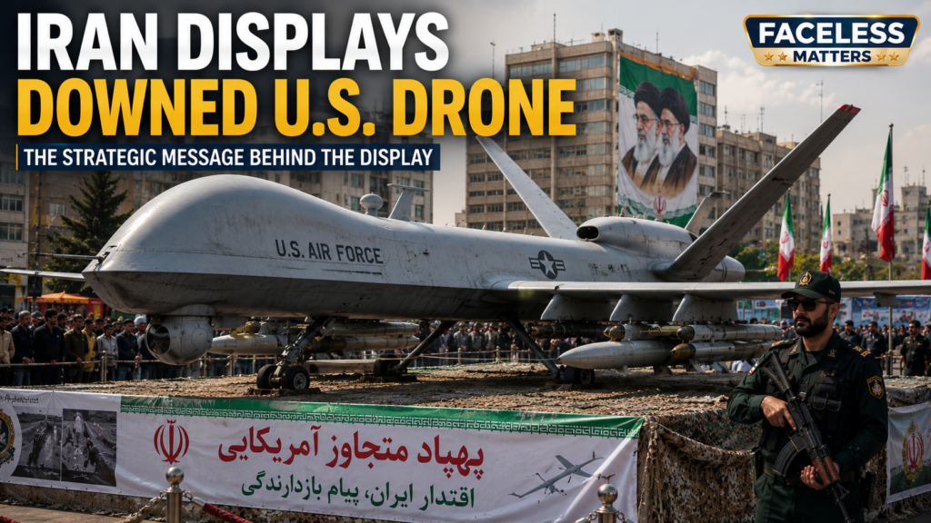 Iran US Drone display amid regional military tensions