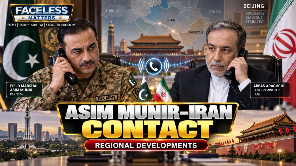 Asim Munir Araghchi regional contact between Pakistan and Iran