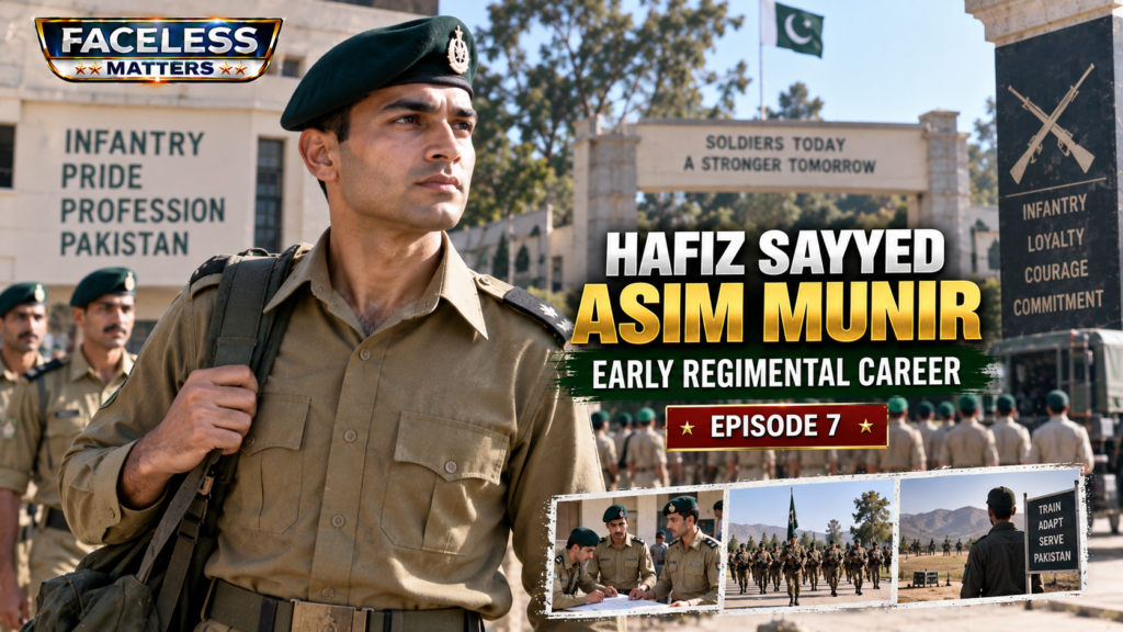 Hafiz Sayyed Asim Munir early regimental career Episode 7
