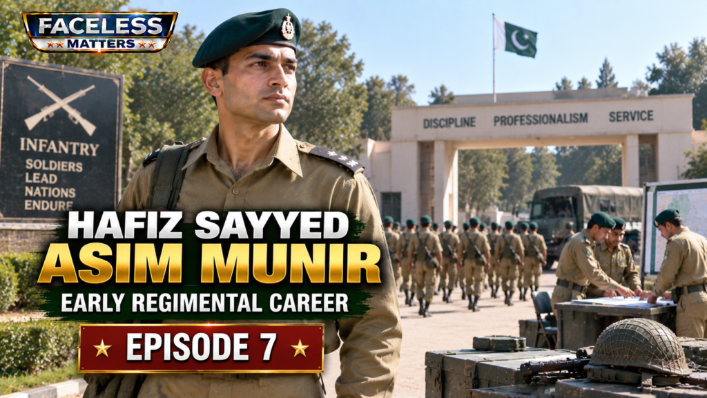 Hafiz Sayyed Asim Munir early regimental career after 1986 commissioning