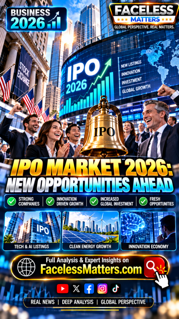IPO Market 2026 highlighting new listings, innovation, global investment and growth opportunities