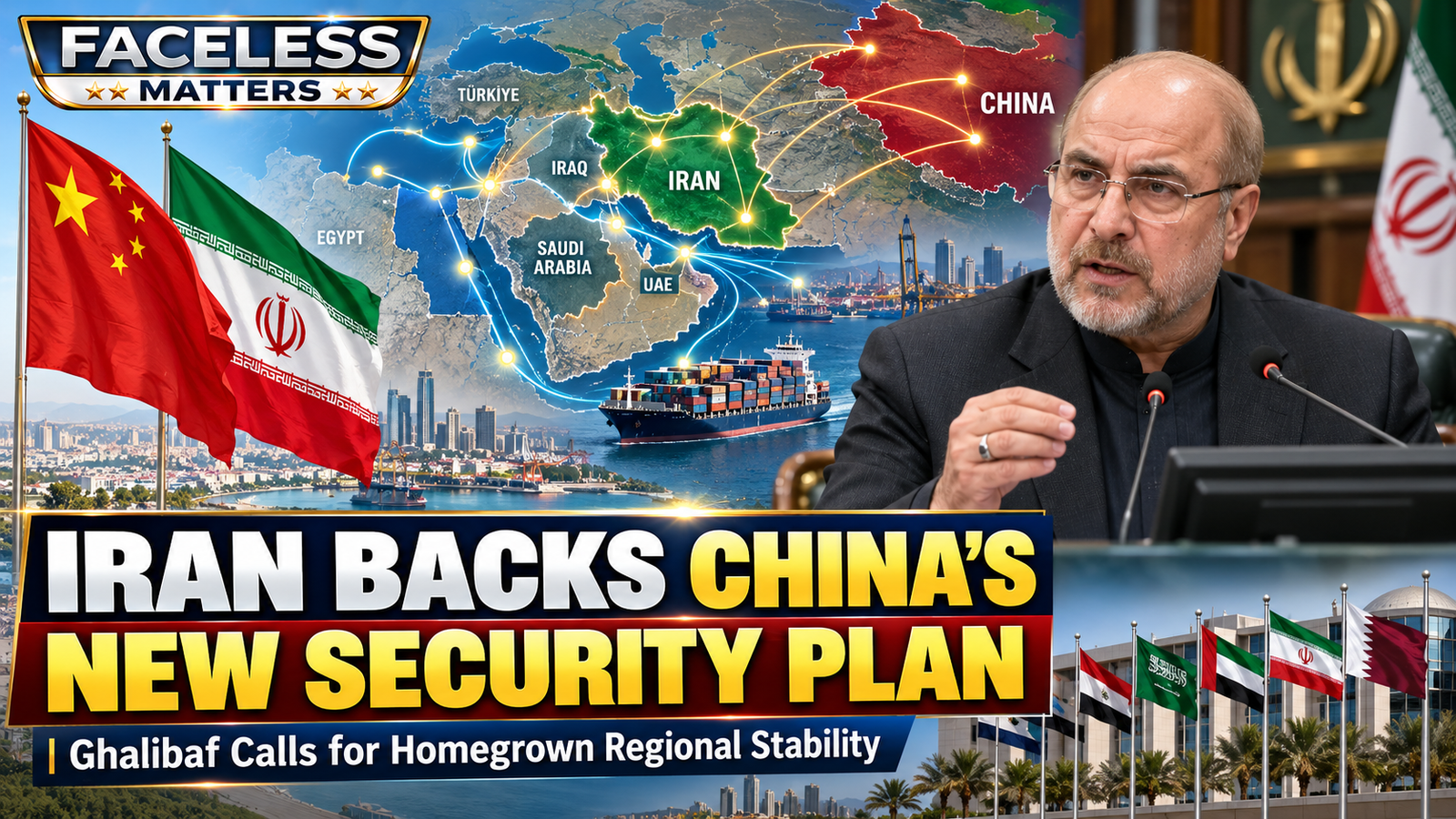Iranian Parliament Speaker Ghalibaf supports China’s regional security proposal