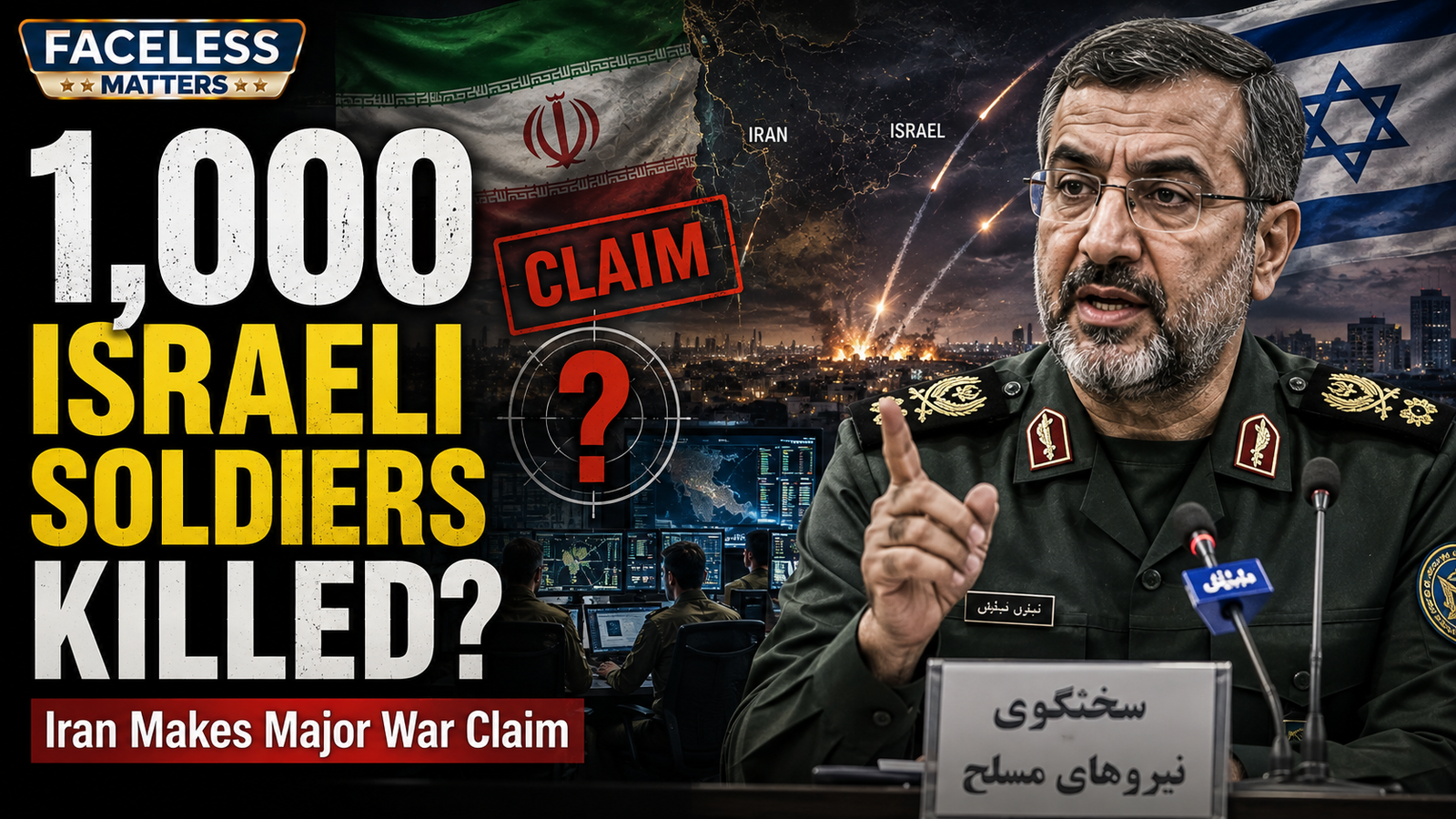 Iran Israel War 2026 with Abolfazl Shekarchi claiming 1,000 Israeli soldiers were killed