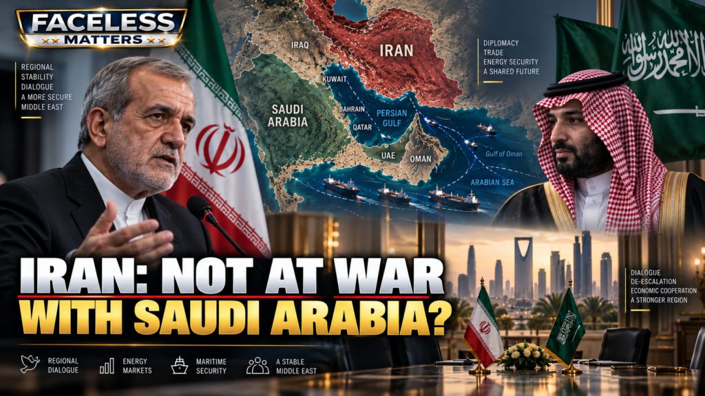Iranian president says Iran is not at war with Saudi Arabia