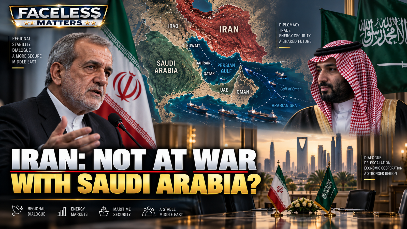 Iranian president says Iran is not at war with Saudi Arabia