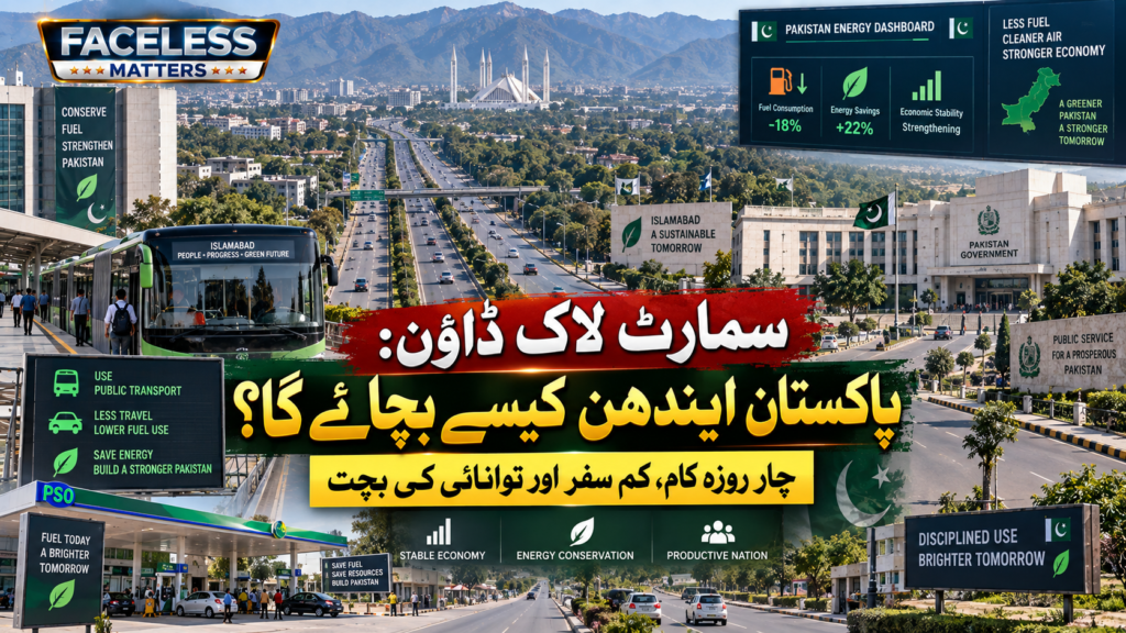 Smart Lockdown Pakistan energy conservation and reduced fuel consumption measures