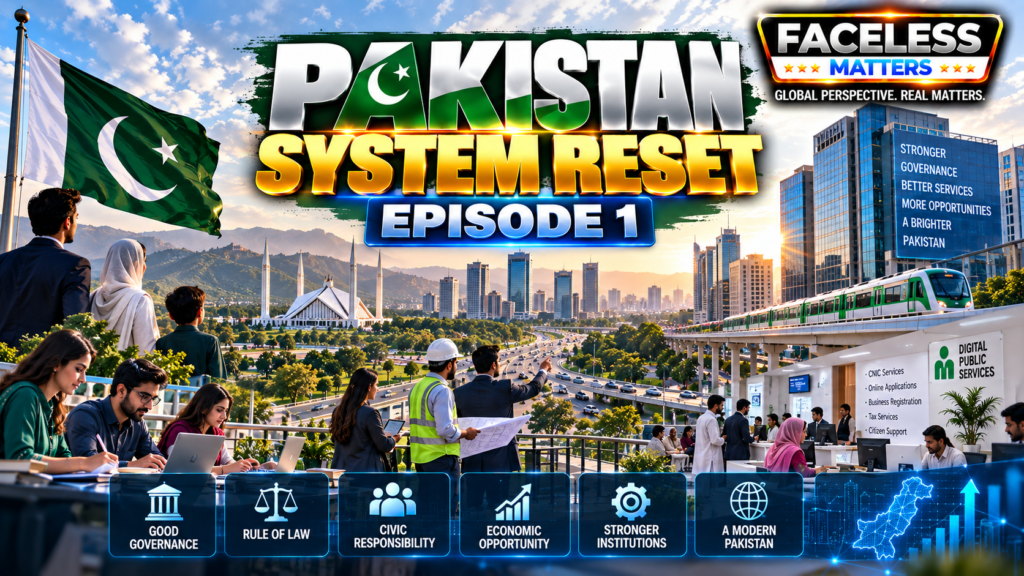 Pakistan System Reset Episode 1 showing Pakistan’s changing system and movement toward stronger governance