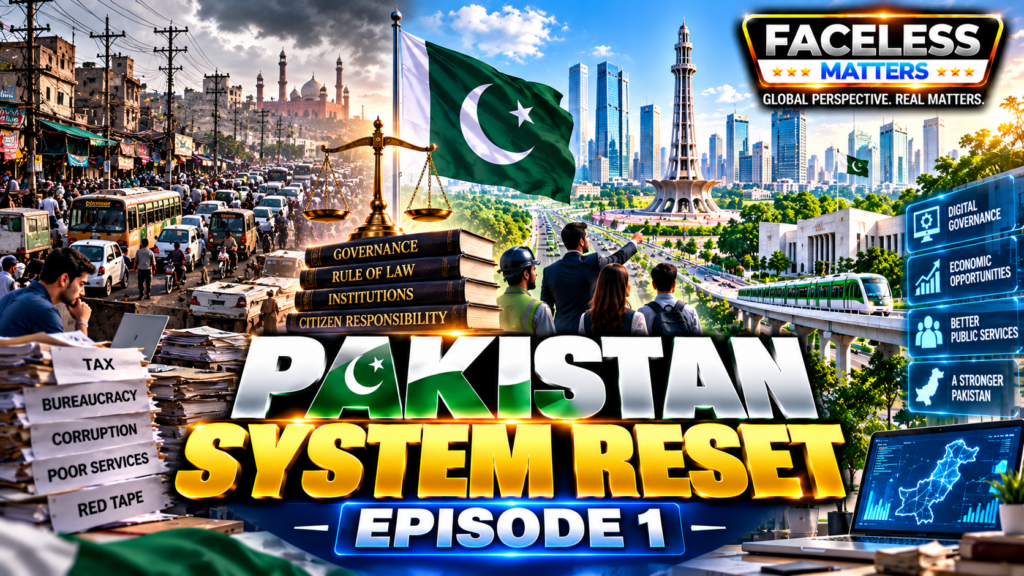 Pakistan System Reset Episode 1 showing Pakistan’s changing system, governance reform and rule of law