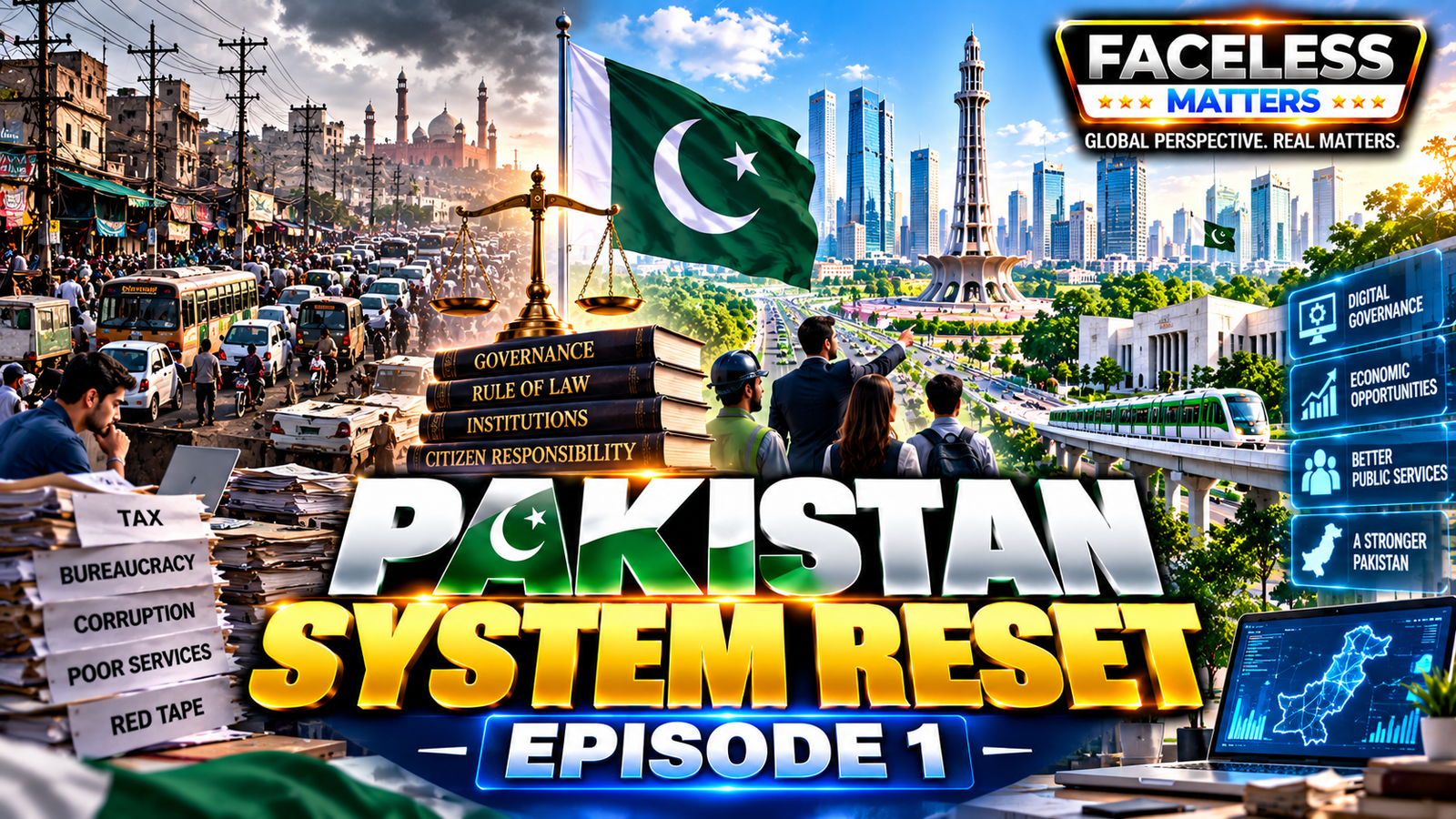 Pakistan System Reset Episode 1 showing Pakistan’s changing system, governance reform and rule of law