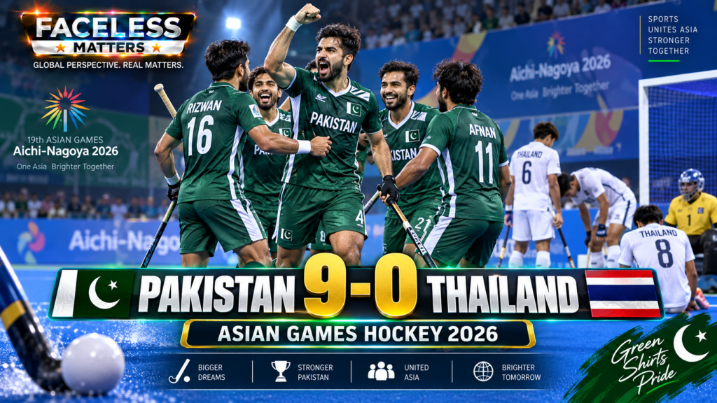 Pakistan hockey team celebrates 9-0 win over Thailand at Asian Games