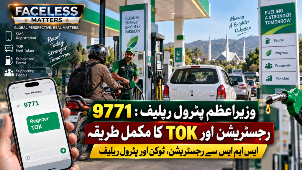 Pakistan PM Petrol Relief Scheme 9771 registration and TOK fuel token guide