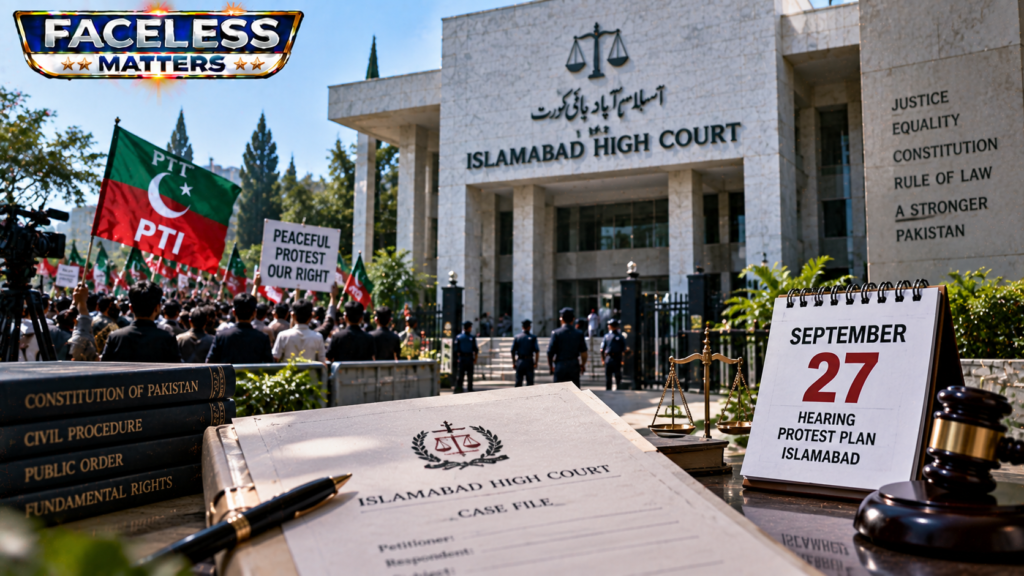 Islamabad High Court hearing on PTI September 27 protest petition