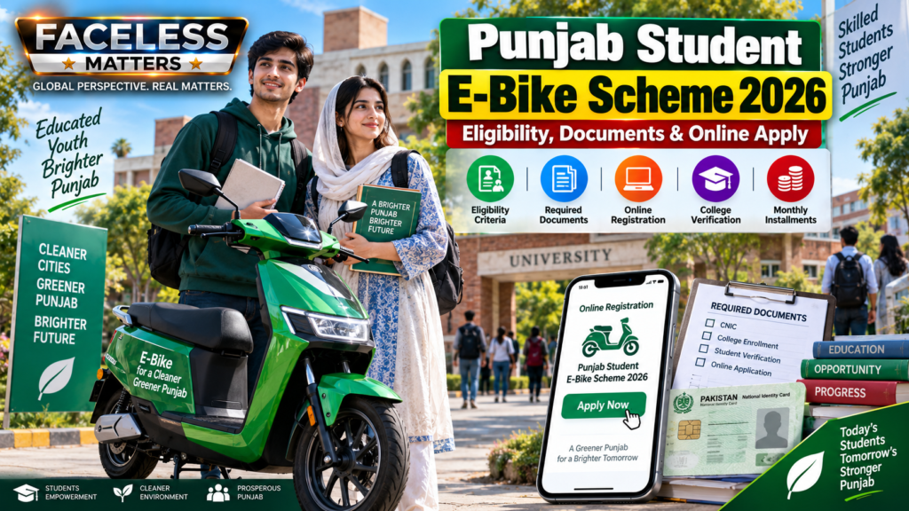 Punjab Student E-Bike Scheme 2026 electric scooter for eligible college and university students