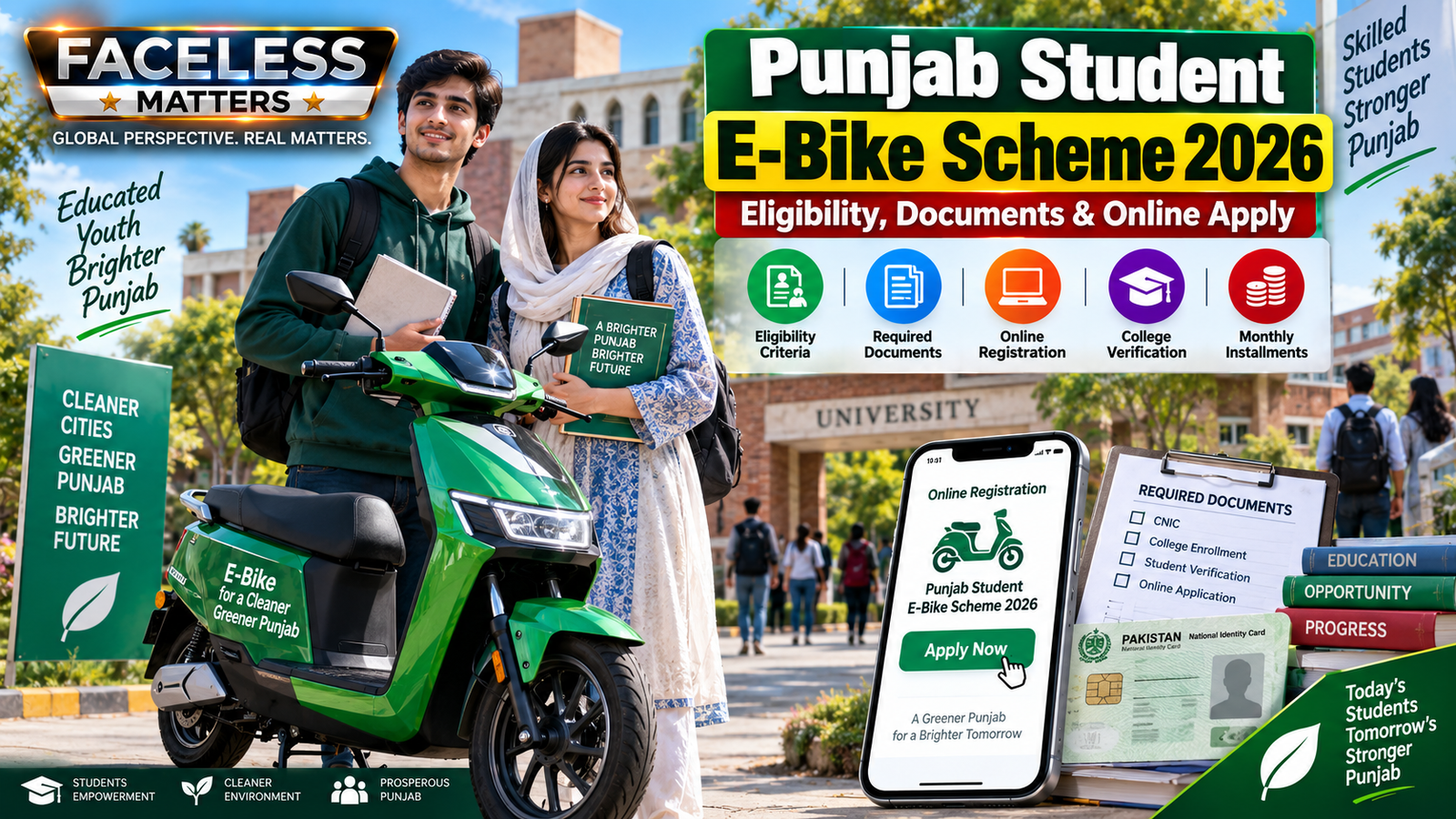 Punjab Student E-Bike Scheme 2026 electric scooter for eligible college and university students